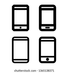 Cell phone icon vector, set and single icon vector 