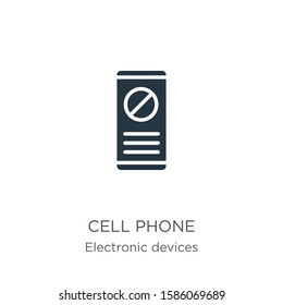 Cell phone icon vector. Trendy flat cell phone icon from electronic devices collection isolated on white background. Vector illustration can be used for web and mobile graphic design, logo, eps10