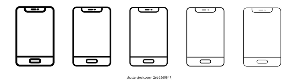 Icono de teléfono celular en estilo Web. Ilustración vectorial. Eps10