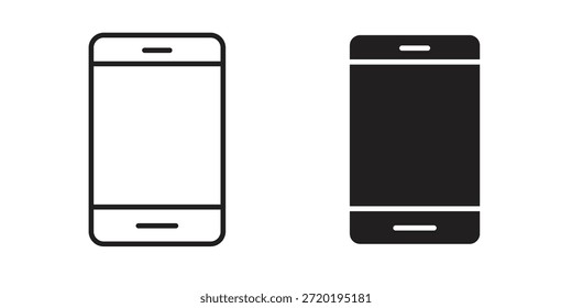 Iconos del teléfono celular. Píxel perfecto. Icono de contorno de Vector. Concepto de logotipo plano.