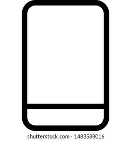 Cell phone with larger chin bezel at bottom