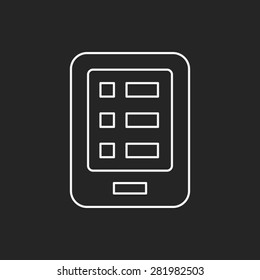 cell phone line icon