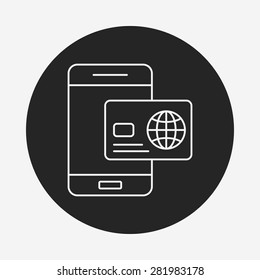 cell phone line icon