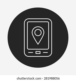 cell phone line icon