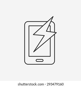cell phone line icon