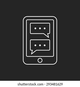 cell phone line icon