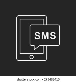 cell phone line icon