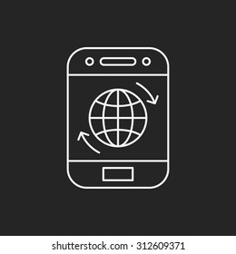 cell phone line icon