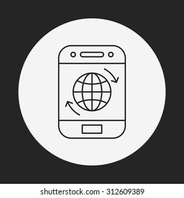 cell phone line icon