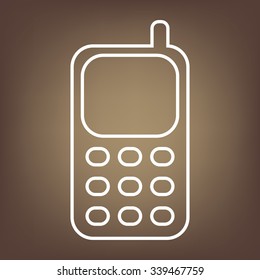 Cell Phone line Icon