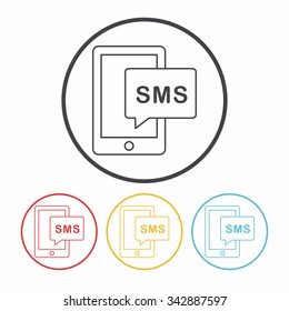 cell phone line icon