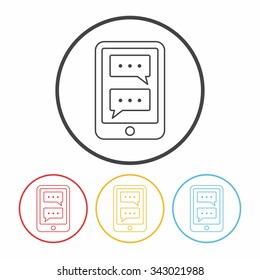 cell phone line icon