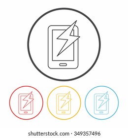 cell phone line icon