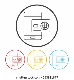 cell phone line icon