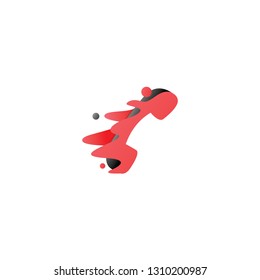 the cell phone logo is black and red water