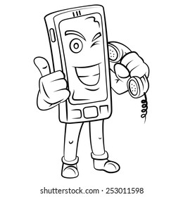 Cell Phone Mascot