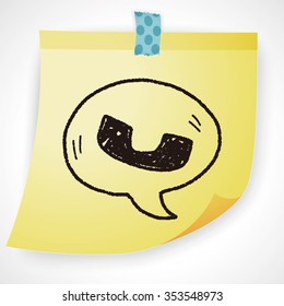 cell phone message doodle drawing