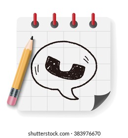 cell phone message doodle drawing