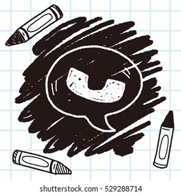 cell phone message doodle drawing