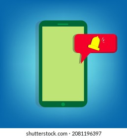 Cell Phone message notification simple clip art vector illustration mode