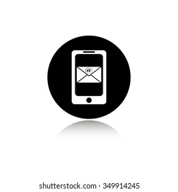 Cell Phone Message - vector icon