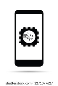 Cell phone with a microchip 