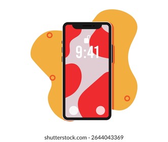 Cell phone mockup front screen frame vector eps10.