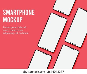 Cell phone mockup front screen frame vector eps10.
