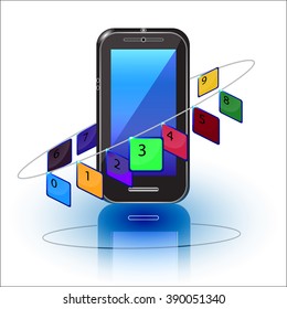 Cell phone numbers on the white