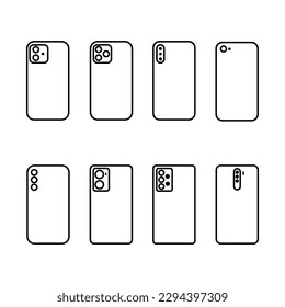 cell phone outline back view