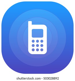 Cell Phone Purple - blue circular UI/UX App Icon / Logo Design