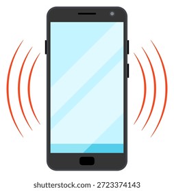 Um telefone celular com fundo vermelho e laranja e tela azul