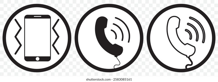 Cell phone. Ringing phone icons. Hotline icons. Smartphone icon. Vector illustration. Eps 10.