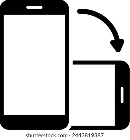 cell phone rotation icon vector. symbol, sign