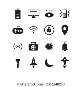 Schaltfläche für Handy-Einstellungen für Mobiltelefon-Design und Einstellungen auf Mobiltelefonen