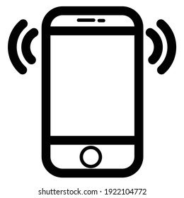 cell phone and signal icon vector, phone is ringing icon design vector illustration