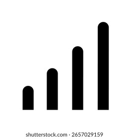Vector del icono de la señal del teléfono celular en el fondo blanco