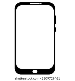 Cell phone, smartphone screen frame front view modern gadget mock up template isolated on white background. Device to display applications