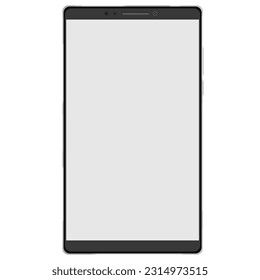 Cell phone, smartphone screen frame front view modern gadget mock up template isolated on white background. Device to display applications