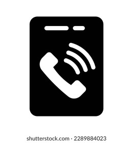 cell phone solid icon illustration vector graphic
