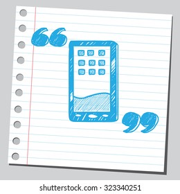 Cell phone in speech quotes
