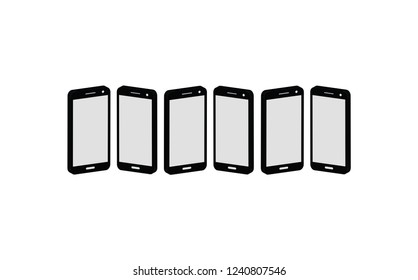 Cell phone symbol mobile telephone icon smart