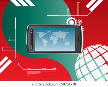 cell phone technological background