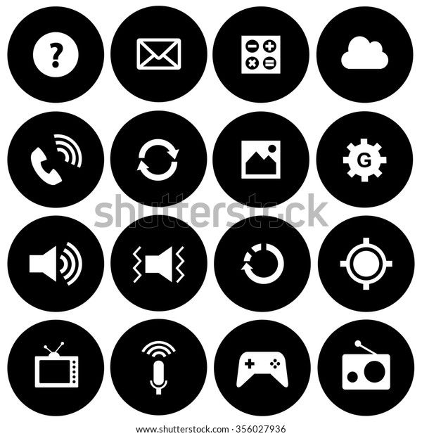Cell phone technology\
vector icon set 