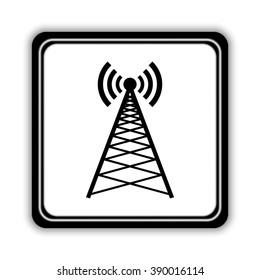 Cell Phone Tower -  black vector icon