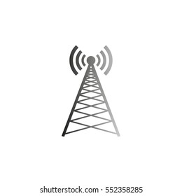 Cell Phone Tower -  Black Vector Icon