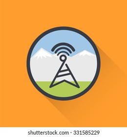 Cell Phone Tower Icon 