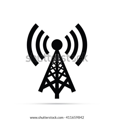 Cell Phone Tower Icon Stock Vector (Royalty Free) 411659842 - Shutterstock