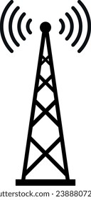 Turm-Symbol für Mobiltelefone. Kommunikationszeichen und -zeichen.