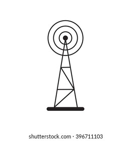 Cell Phone Tower icon isolated on white background